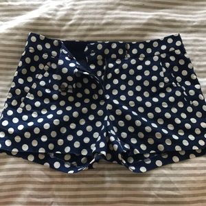 LOWEST J.Crew linen polka dot shorts